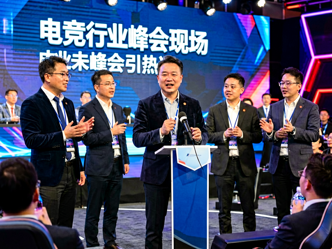 电竞行业峰会现场，多位行业领袖发表主题演讲